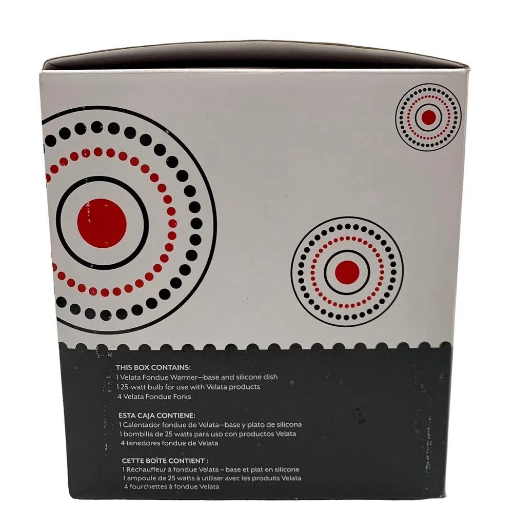 Scentsy Velata Licorice Black‎ Pedestal Electric Fondue Warmer & Forks